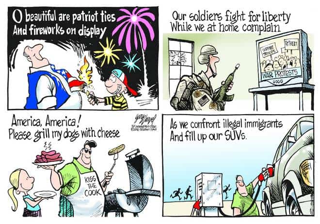Editorial Cartoons by Gary Varvel – gv0704cd – 04 July 2006