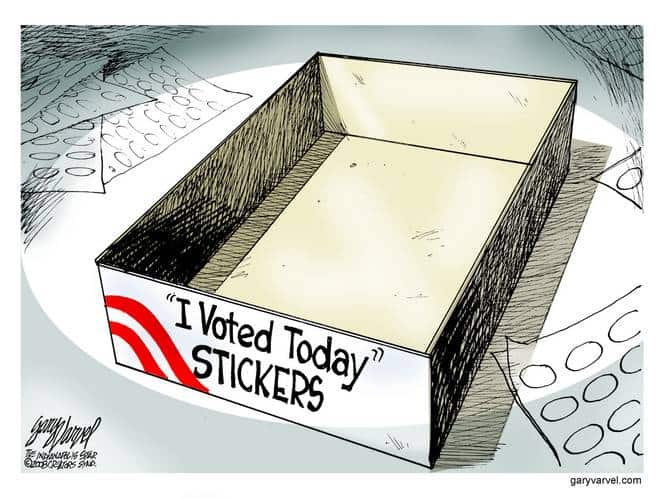 Editorial Cartoons by Gary Varvel - gv20081105bcd - 05 November 2008 