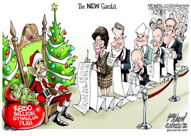 Editorial Cartoons by Gary Varvel - gv20081219bcd - 19 December 2008 