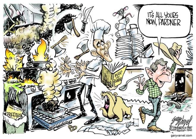 Editorial Cartoons by Gary Varvel - gv20090119bcd - 19 January 2009 