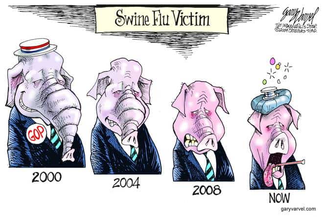 Editorial Cartoons by Gary Varvel – gv20090430cd – 30 April 2009