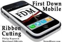 First Down Mobile Completes Ribbon Cutting With Honorable Philip Kapneck, Key Officials honorable philip kapneck represented maryland at first down mobile ribbon cutting.
