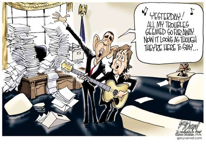 Yesterday, Obama Troubles Seemed So Far Away
