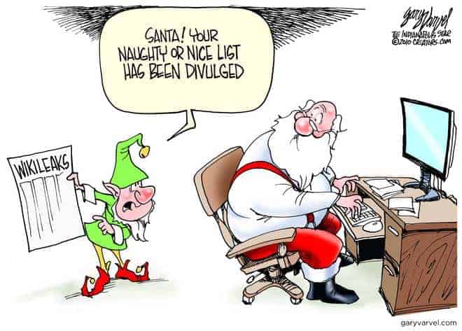 Wikileaks Divulges Santa Naughty and Nice List Wikileaks Divulges Santa Naughty and Nice List
