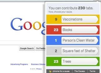 Surf The Internet For Charity Using Chrome For a Cause