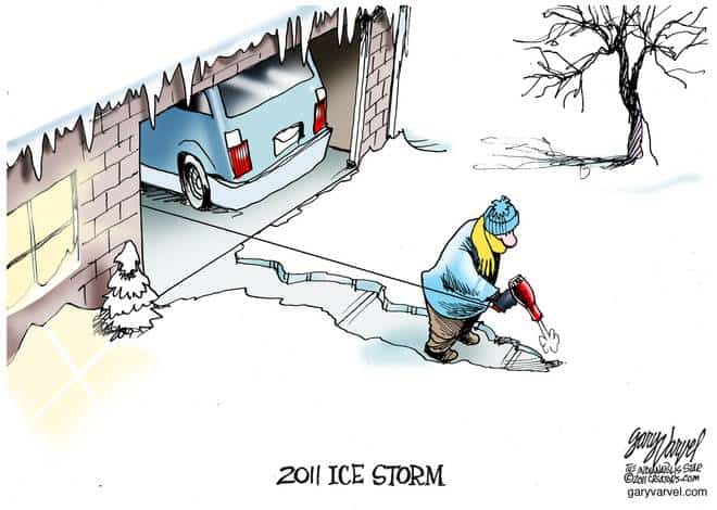 Coping With Ice Storm In The Burbs Not Easy