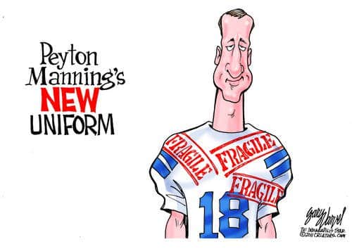 Fragile Peyton Manning Considering a New Uniform?