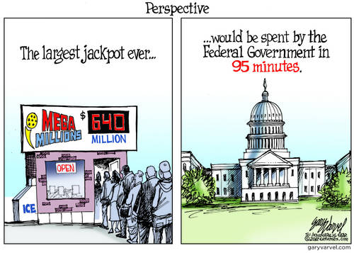 Federal Government Spends Jackpots Faster Than You Can Imagine