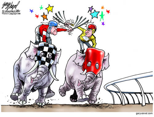 Elephant Riders Continue To Beat Each Other Mercilessly
