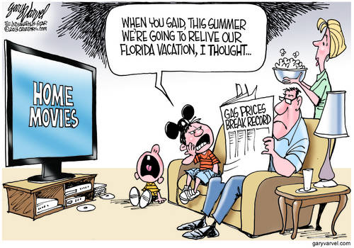 Gas Prices Skyrocketing, Families Change Summer Plans, Stay Home. Kids Not The Only Ones Unhappy.