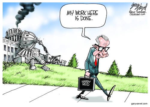 Having Done His Work, Harry Reid Leaves The Scene Of The Crime