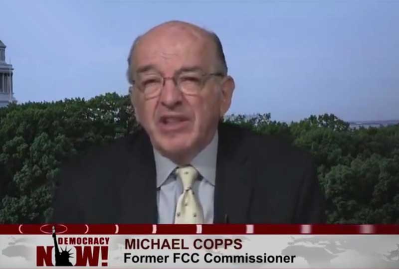 Former FCC Commissioner. Democracy Now youtube screenshot.