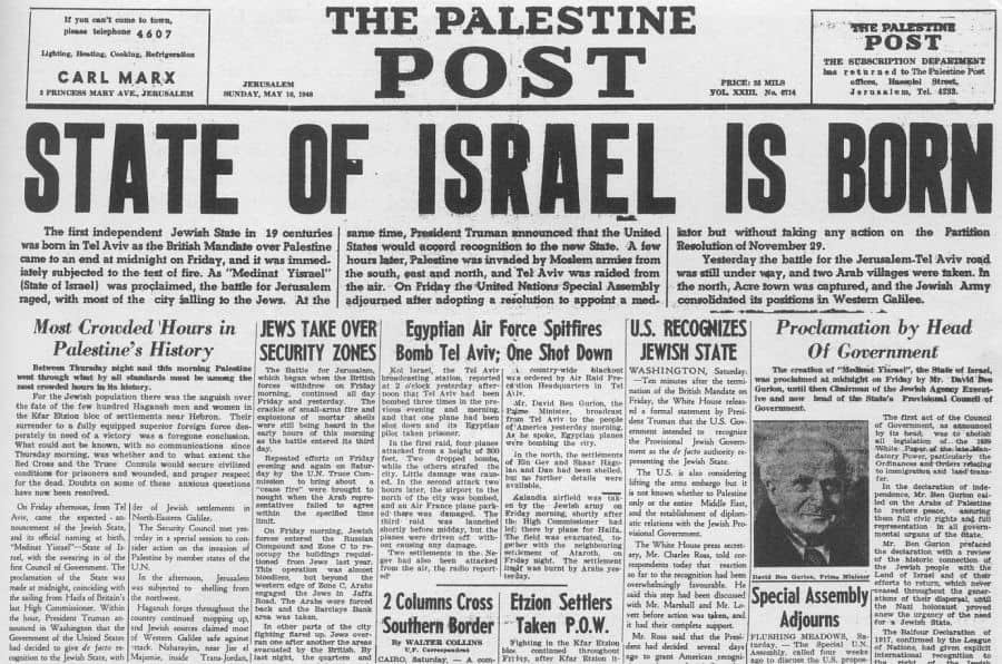 What Propelled the Creation of the State of Israel?