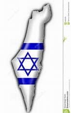 Israel map flag.