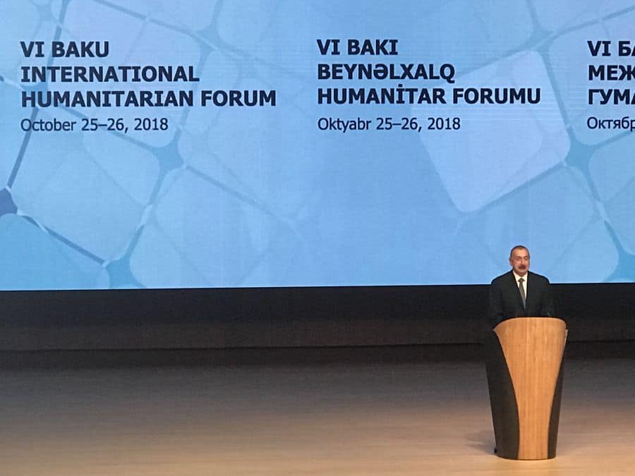 Ilham Aliyev, Republic of Azerbaijan President opens the Forum