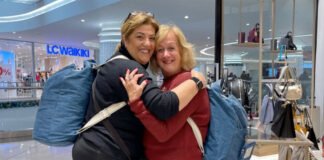 While in Azerbaijan during December 2022, to promote our work with the country, the writer, Nurit Greenger, (right), President US-AZ Cultural Foundation with Eti-El-Kiss, CEO Cachet Worldwide Production having fun in modern Deniz Mall, located on the shore of the Caspian Sea, Baku - Photo: Nurit Greenger