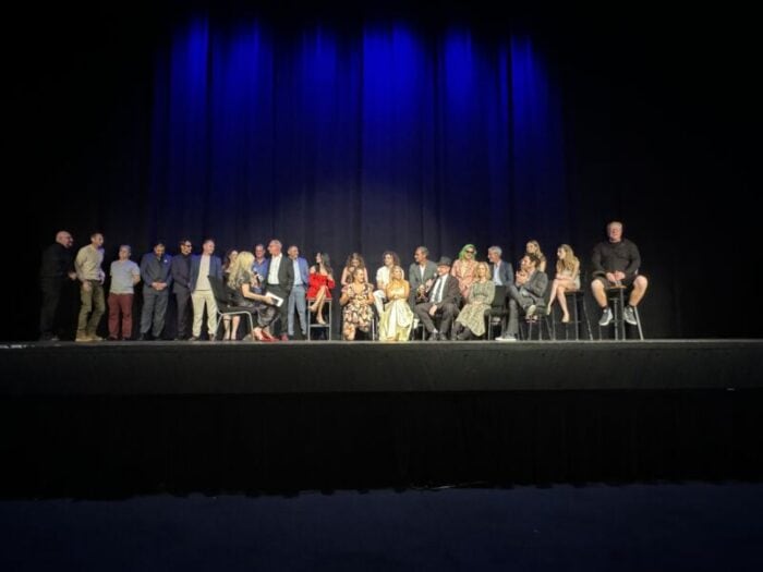 Guns & Moses, a Newly Released Film - Review 2 Guns & Moses cast during Q&A session after screening. Photo: Nurit Greenger