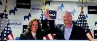 Kamala Harris-Douglas Emhoff. Image from video screenshot.