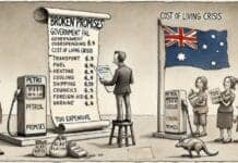 Broken Promises – Australian Government Policies Spark Inflation, Interest Rate Hikes, Housing Crisis Broken Promises Government Fails Cost of Living Crisis. NewsBlaze AI image.