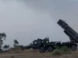 Pakistan rocket launcher. Pakistani Military video screenshot.