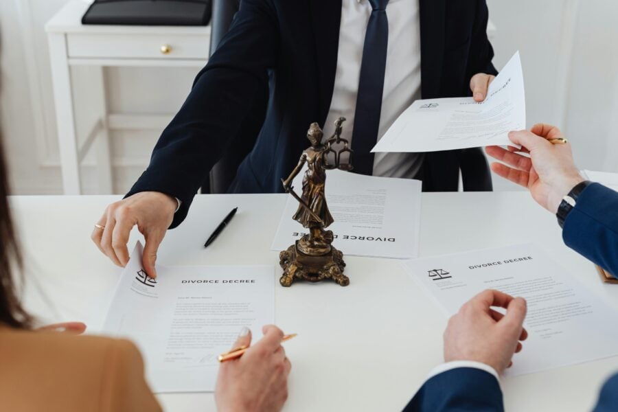 Marble Law, the #1 Ranked Family Law Firm in the USA 1 People Holding Divorce Papers