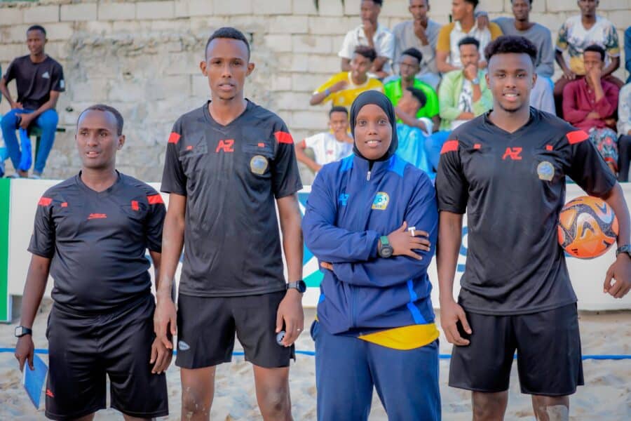 final match referees including female. photo: Abdulkadir Muse Osman