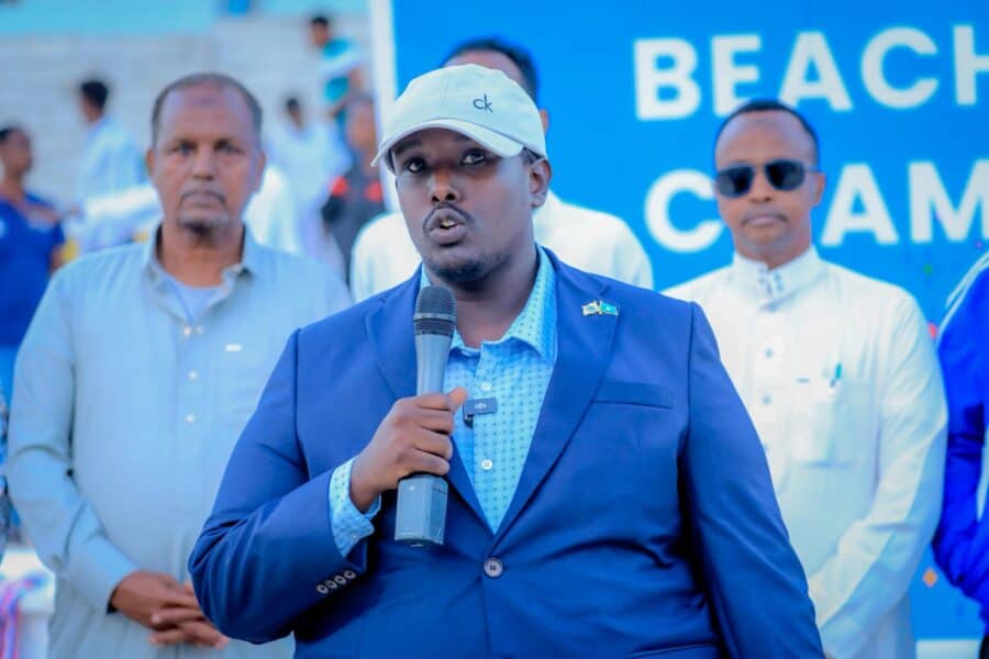 head of beach soccer department Abshir Abdi Abshir. photo: Abdulkadir Muse Osman