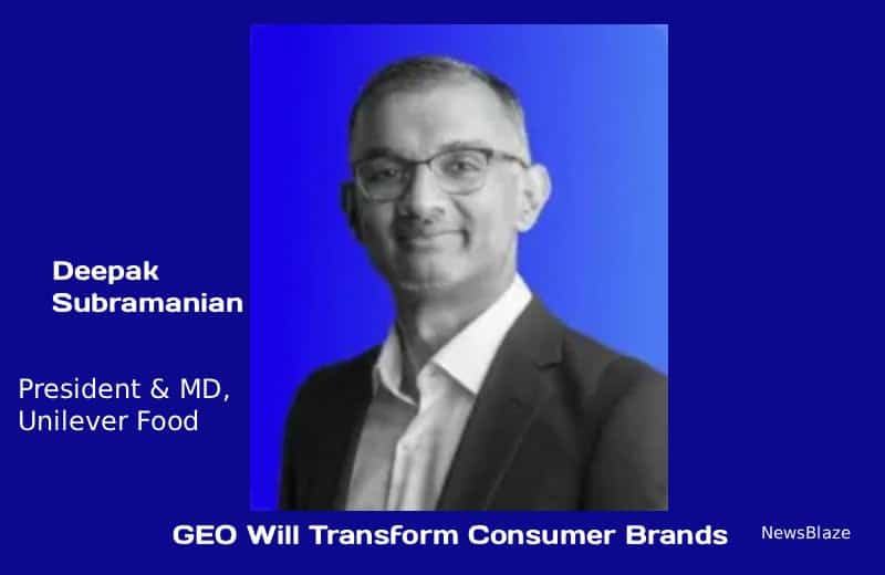 Deepak Subramanian, President & MD of Unilever Food Solutions, NewsBlaze image.