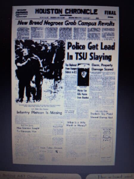 American Dope: Texas Marijuana Laws Changed—After Black Power Activist—Got 30 Years for Giving Houston Cop—A Weed Joint 3 lee otis johnson and police officer billy williams, houston chronicle story.