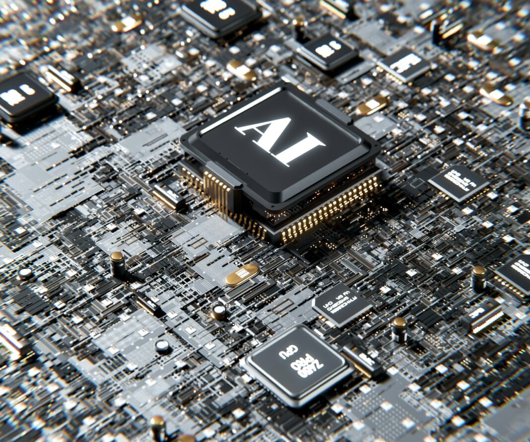 computer chip with the letters AI on top of it