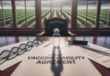 Monsanto COVID Vaccine Lawsuit Links mRNA Shots to GMO Crop Patent Monsanto COVID vaccine lawsuit concept showing court documents, mRNA imagery and GMO crop technology.