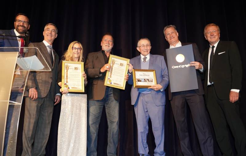 Los Angeles Jewish Film Festival opening night for The Hollywood Rabbi with Rabbi Marvin Hier and Arnold Schwarzenegger