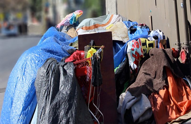 File photo of homeless tents in Los Angeles
