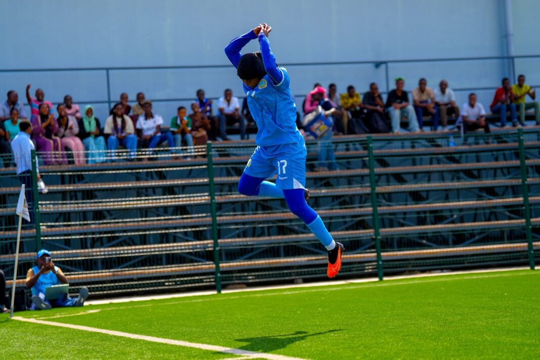 Somalia U-17 women celebrate after their historic 8-2 win over Sudan at the CECAFA Women’s U-17 Championship.