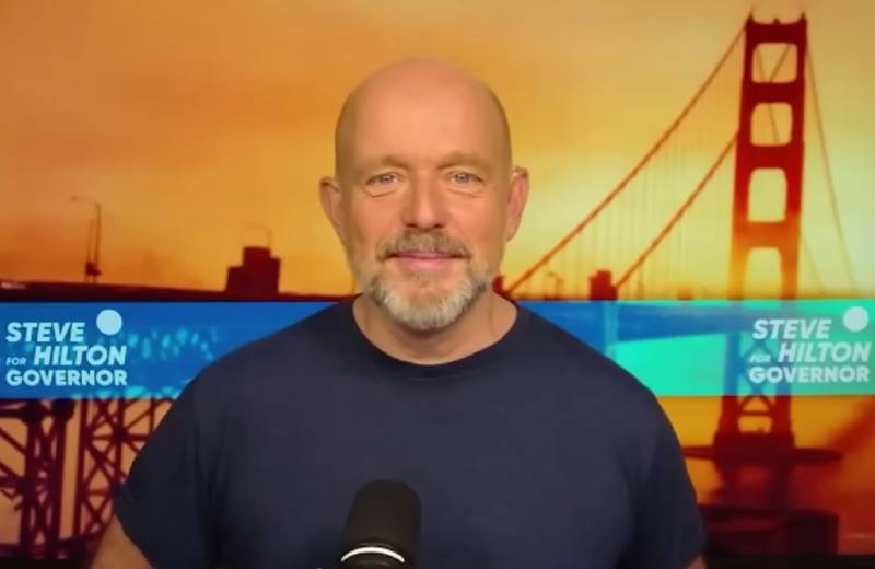 Steve Hilton appears on his podcast during the California governor race