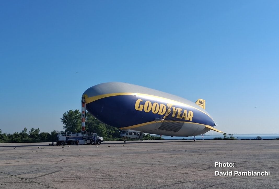 Close-up Goodyear Blimp at Floyd Bennett Field