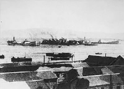 SS Patria sinking in Haifa harbor after the 1940 explosion