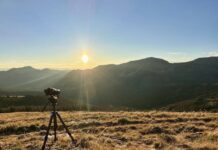 Nathalie Guasis on a Year in Montana Sunset glassing above a Montana valley