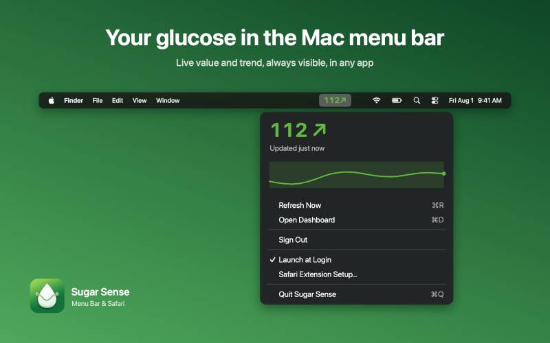 Type 1 Diabetic Built Sugar Sense So His Glucose Reading Would Follow Him Everywhere 1 mac menubar sugar sense