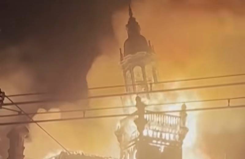 Limoges town hall burning during unrest in France in October 2026. Fury in Europe.