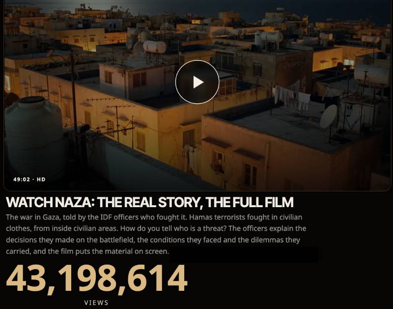 The Real Gaza – Not NAZA - Story 1 Naza The Real Story website showing more than 43 million views.
